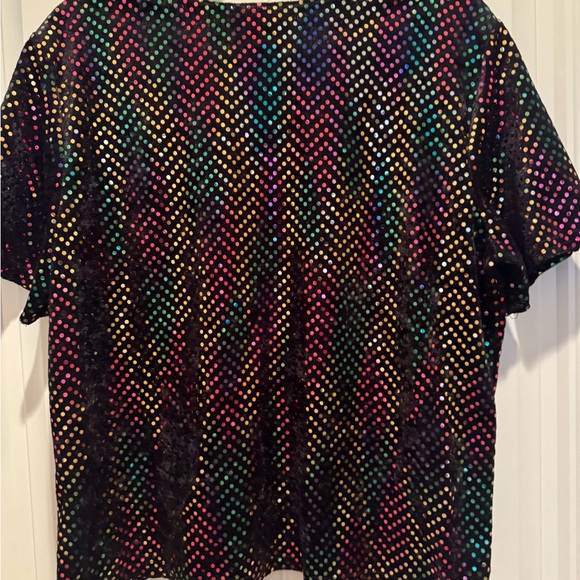 Vintage black sequins top size large. - Picture 4 of 6